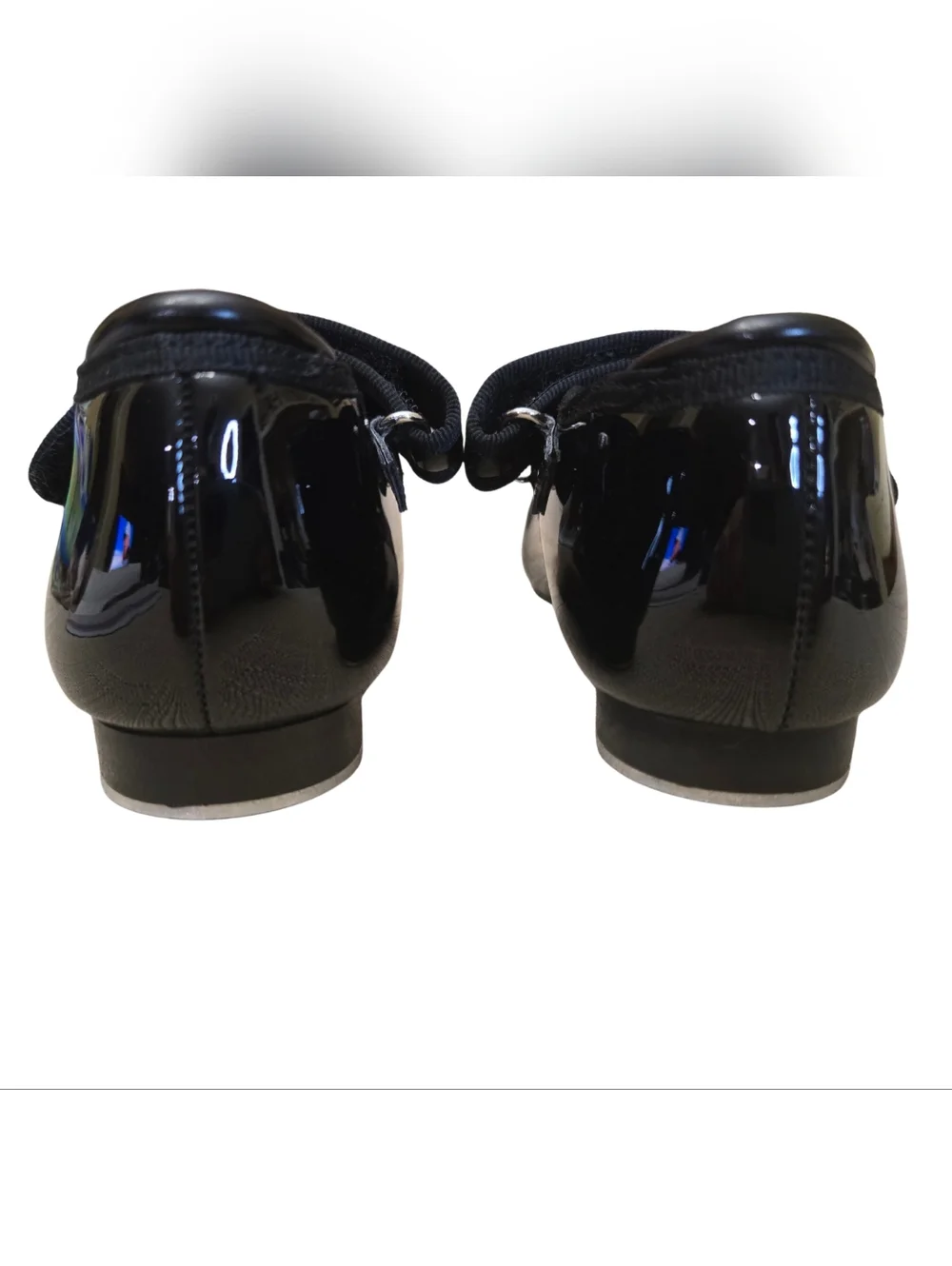 Danskin Girls Black Patent Mary Jane Tap/Dance With Loop & Hook Closure Size 10